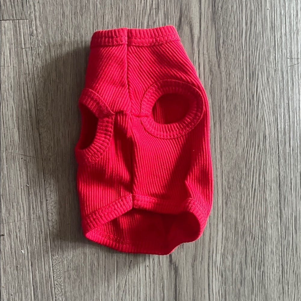 Red Ribbed Dog Sweater - Picture 2 of 3